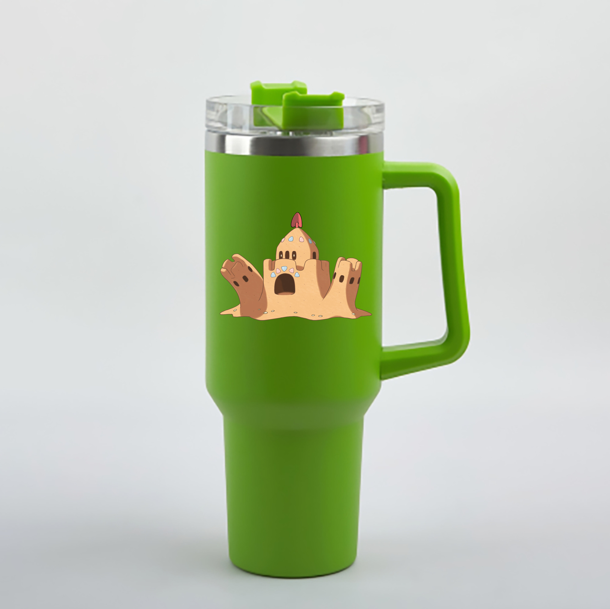 （画像用） ポケットモンスター Pokémon 1200mL車用タンブラー - クリスタルステッカー（プラスチックストロー付き）